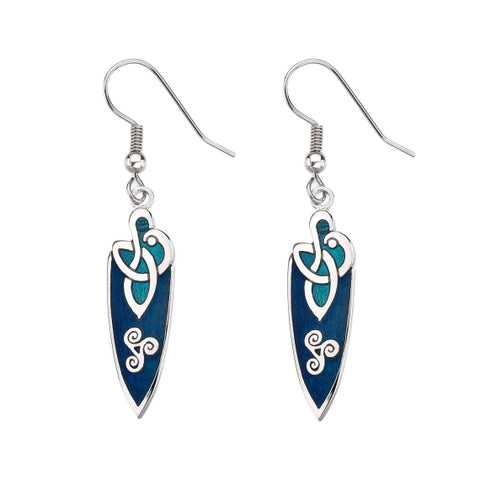 Celtic Triskele Spear Earrings