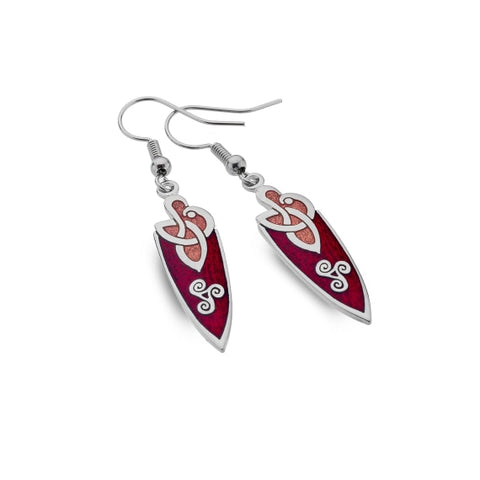 Celtic Triskele Spear Earrings