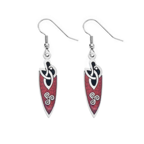 Celtic Triskele Spear Earrings