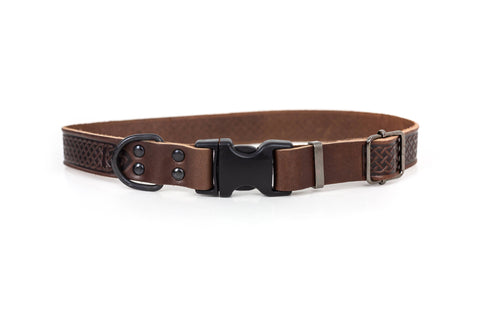 Leather Celtic Dog Collar