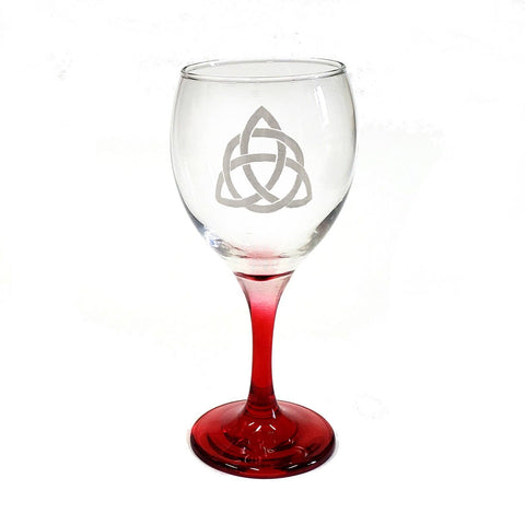 Trinity Knot Engraved Wine Glass
