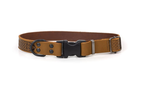 Leather Celtic Dog Collar