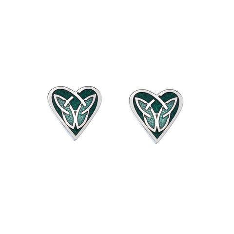 Celtic Heart Stud Earrings