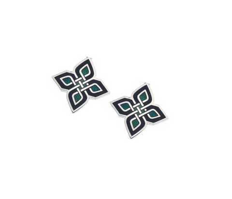 Celtic Quaternary Knot Stud Earrings