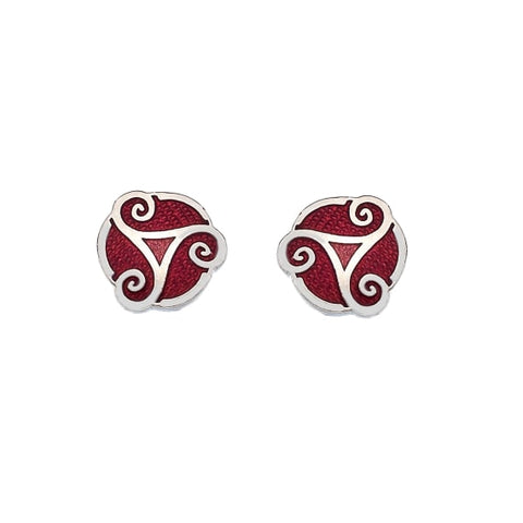Celtic Triskele Stud Earrings