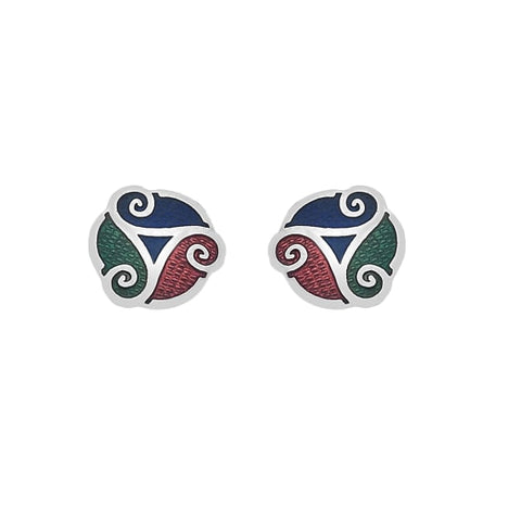 Celtic Triskele Stud Earrings