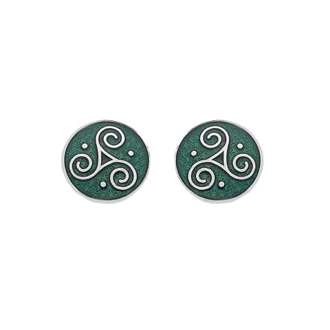 Celtic Triskelion Stud Earrings