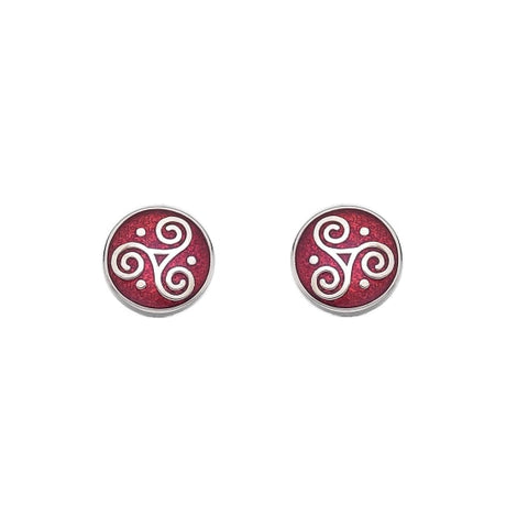 Celtic Triskelion Stud Earrings