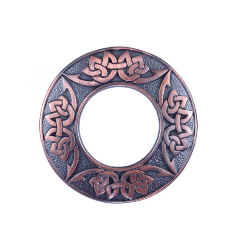 Pewter Celtic Knotwork Fly Plaid Brooch