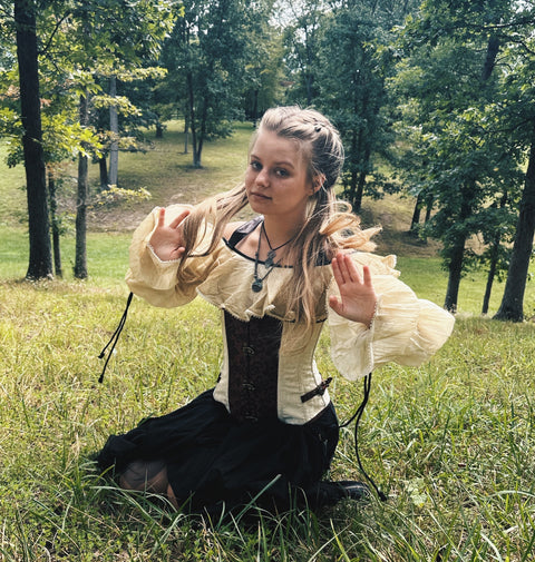 Delilah Off-Shoulder Long-Sleeve Blouse