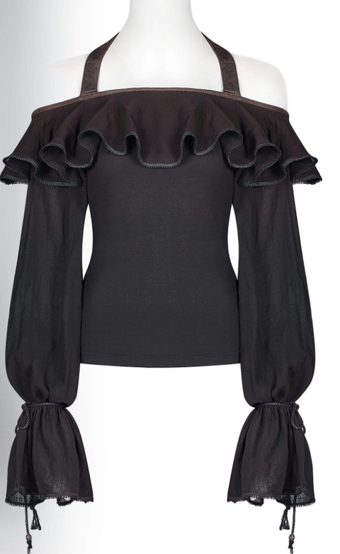 Delilah Off-Shoulder Long-Sleeve Blouse