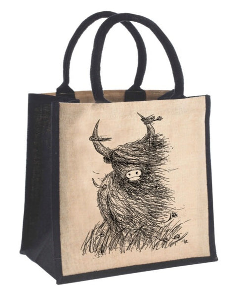 Highland Coo Juco Tote Bag