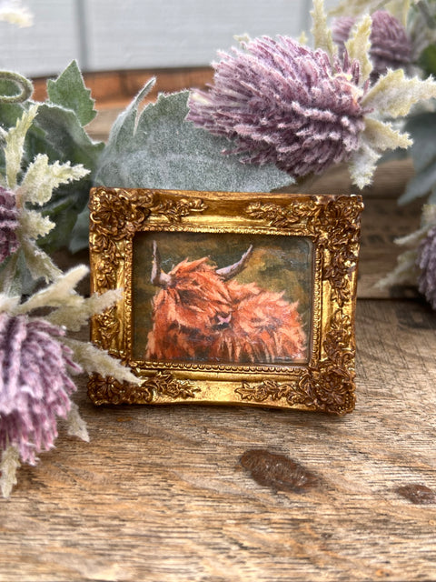 Highland Cow Wee Art Magnet