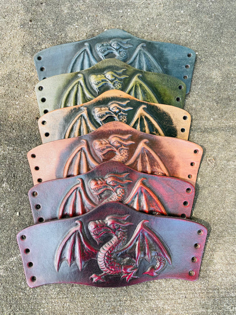 Dragon Leather Lace-up Cuff