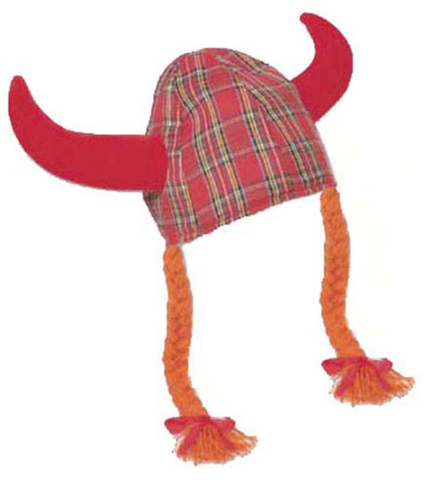 Funny Tartan Hat & Pigtails