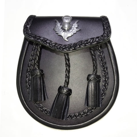 Black Braided Casual Sporran