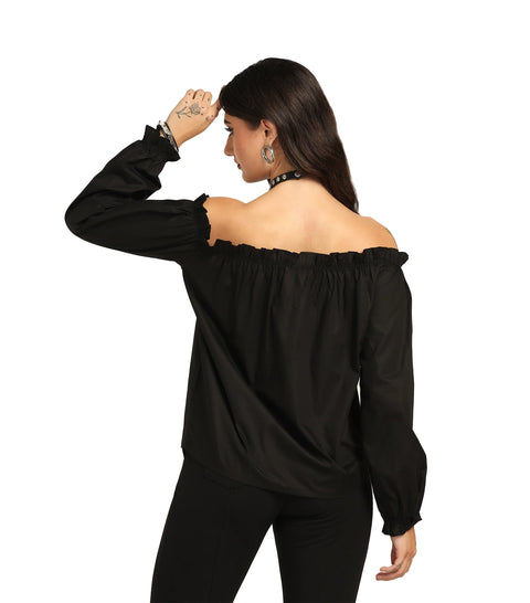 Margaret Off-Shoulder Long Sleeve Blouse