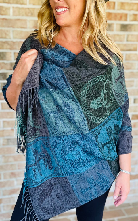 Stag & Pine Shoulder Wrap Collection