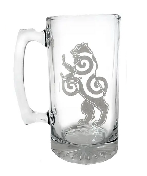 Celtic Bear Engraved Beer Tankard