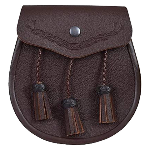 Thistle Knotwork Embossed Casual Leather Sporran