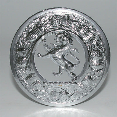 Thistle Fly Plaid Brooch with Rampant Lion Mount