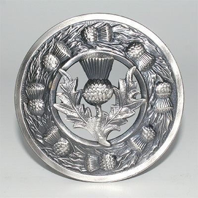 Thistle Fly Plaid Brooch with Thistle Mount
