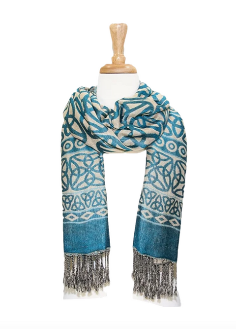 Trinity Knot Scarf in Aqua