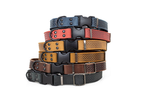 Leather Celtic Dog Collar