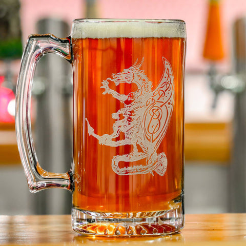 Celtic Dragon Engraved Mug