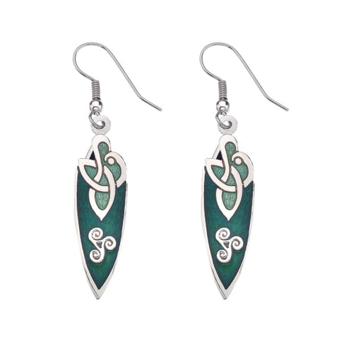 Celtic Triskele Spear Earrings