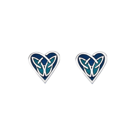 Celtic Heart Stud Earrings