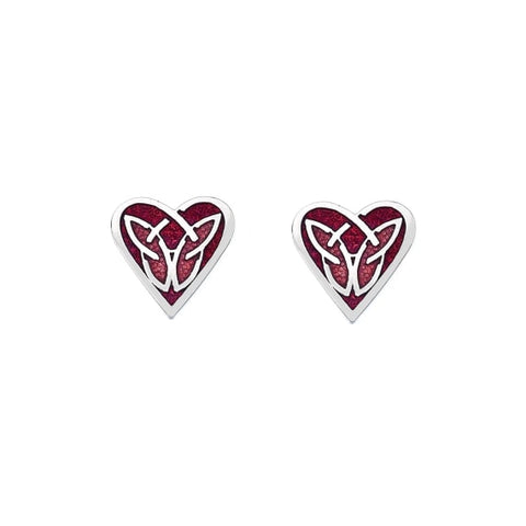 Celtic Heart Stud Earrings