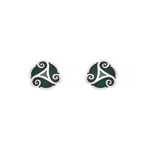 Celtic Triskele Stud Earrings