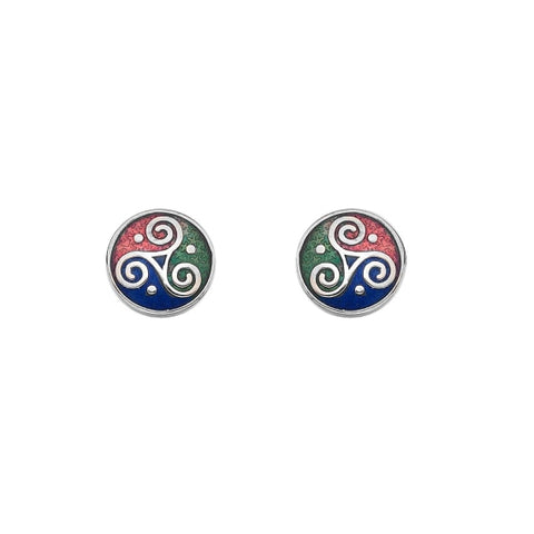 Celtic Triskelion Stud Earrings