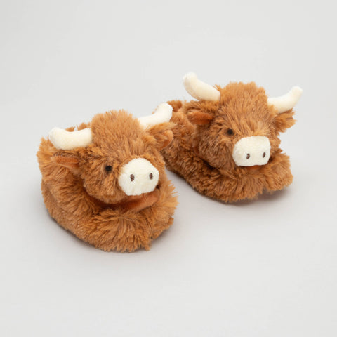 Highland Coo Baby Slippers