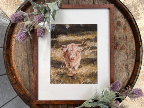 White Highland Cow II Giclée Print