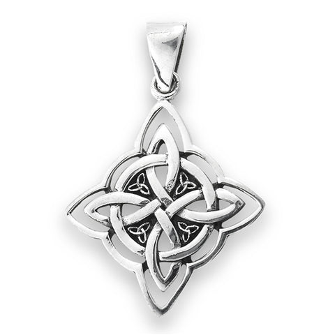Quaternary Knot Sterling Silver Pendant