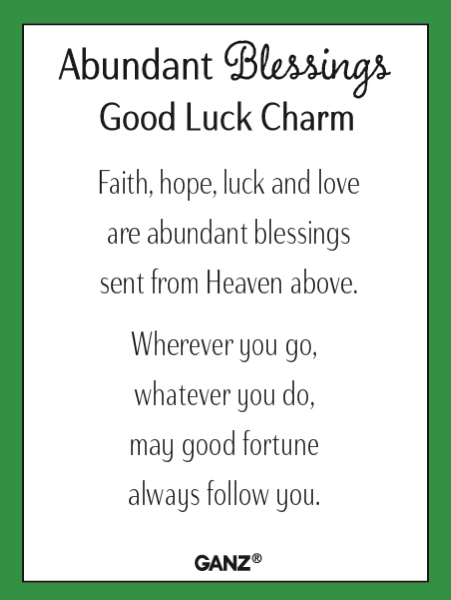 Abundant Blessings Good Luck Charm