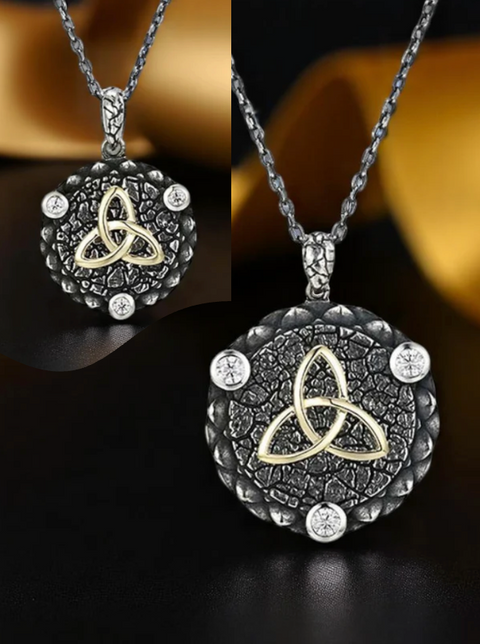 Echoes Sterling & 10K Trinity Knot Necklace
