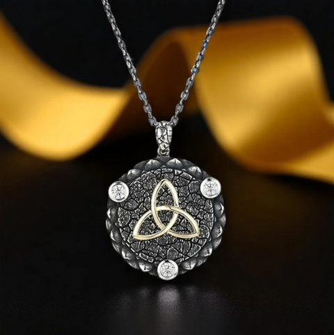 Echoes Sterling & 10K Trinity Knot Necklace