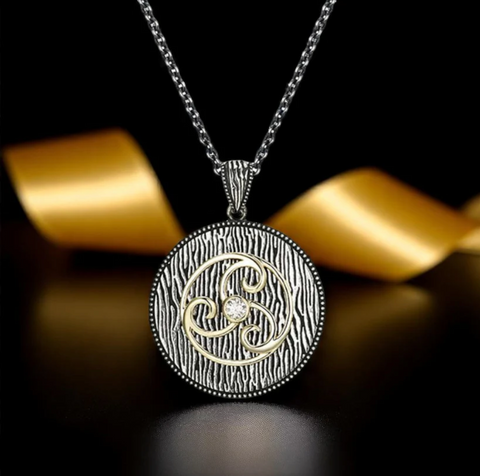 Echoes Sterling & 10K Celtic Swirls Necklace