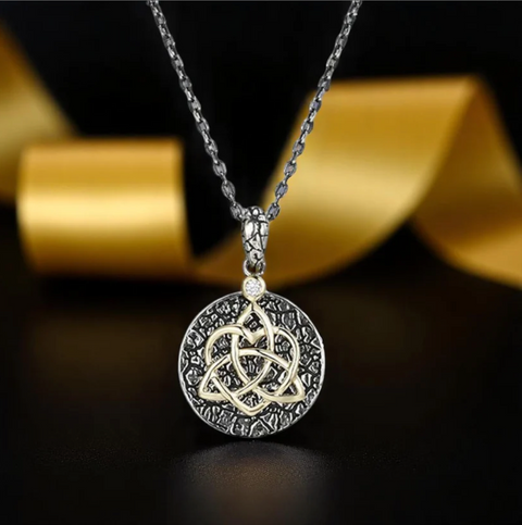 Echoes Sterling & 10K Celtic Love Knot Necklace