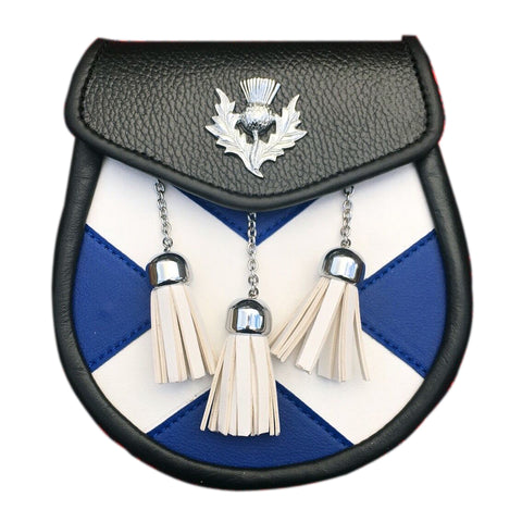 St. Andrew's Cross Leather Sporran