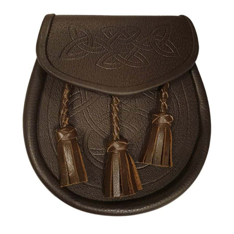 Celtic Embossed Casual Leather Sporran