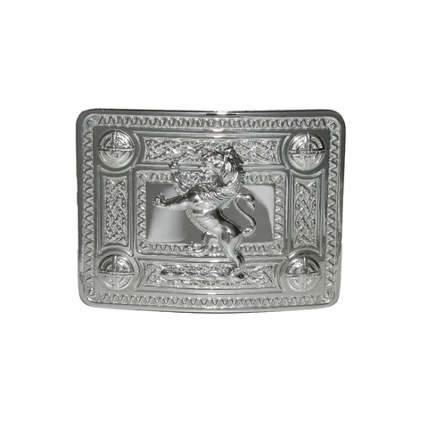 Celtic Knot Kilt Belt Buckle with Lion Crest