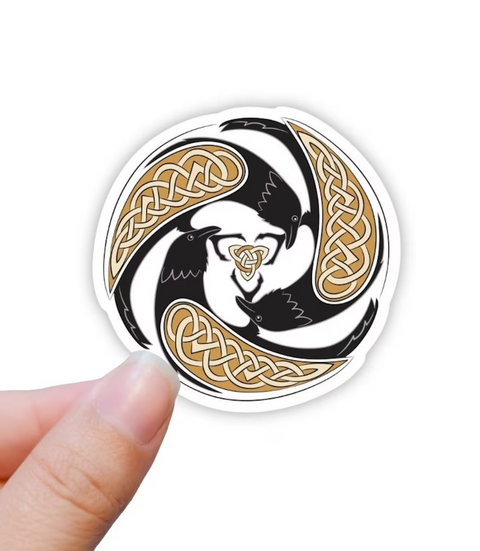 Celtic Crows Sticker