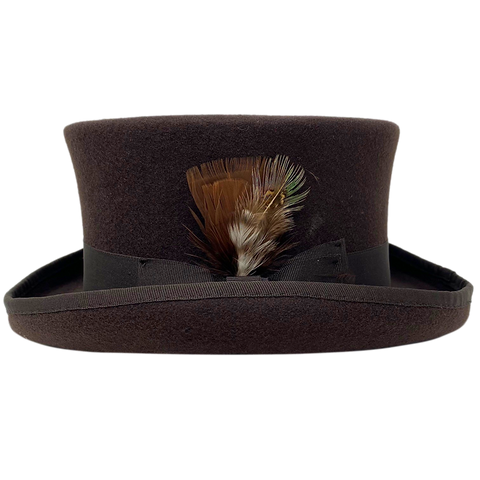 Brown Coachman Short Top Hat