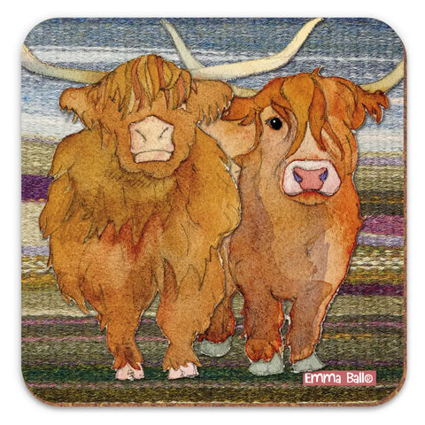 Emma Ball® Highland Cows Coaster