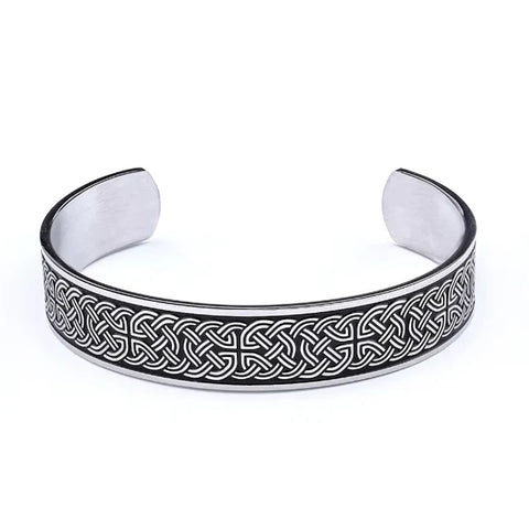 Men's Double Knotwork Stainless Steel Cuff
