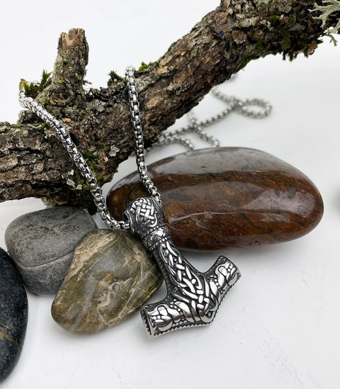 Thor's Hammer Men's Stainless Steel Necklace